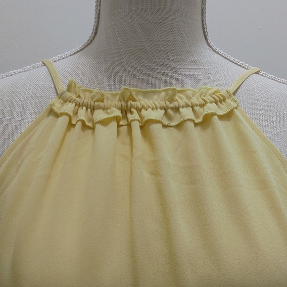 Ann Taylor LOFT Women Yellow Sleeveless Blouse Size S - Picture 4 of 6